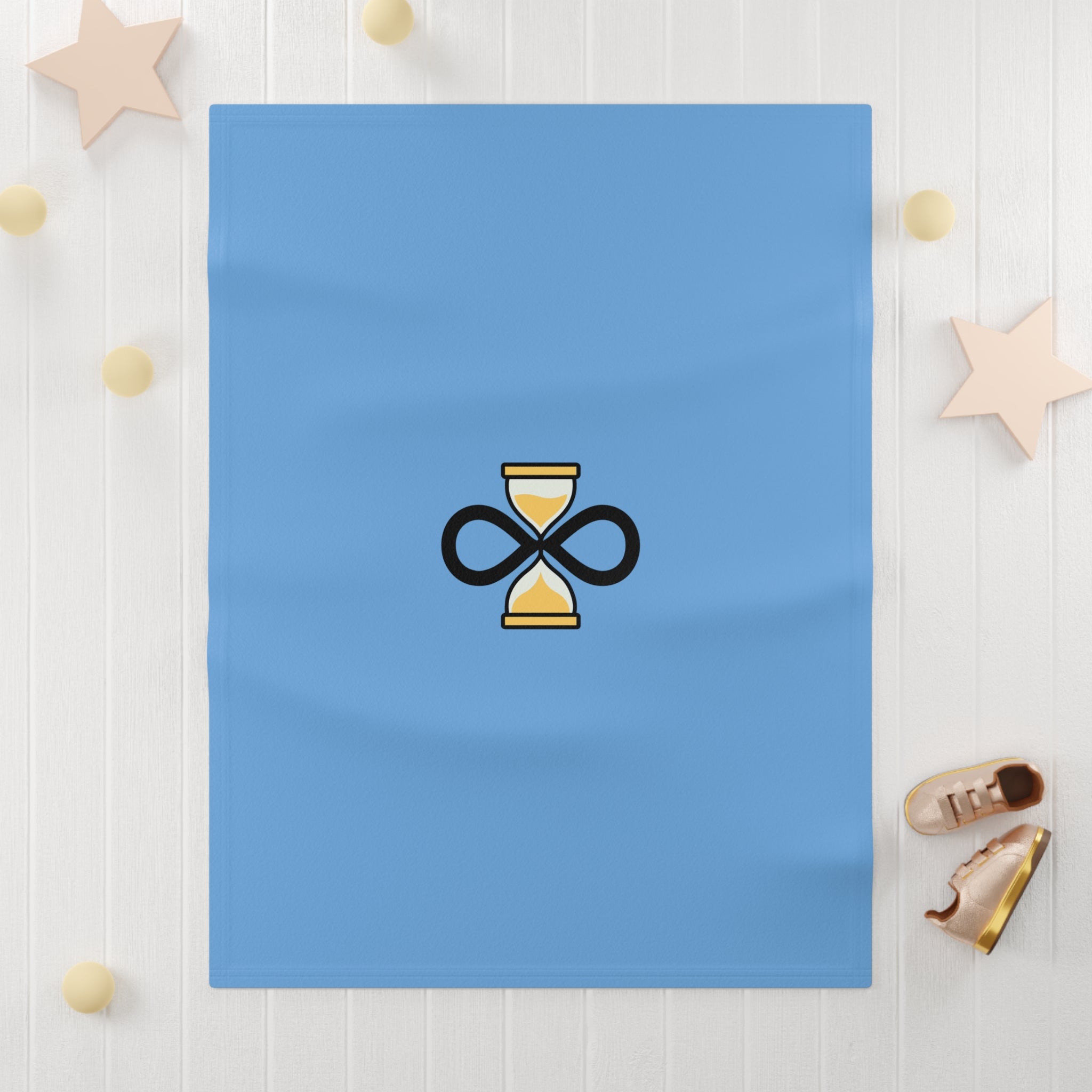 Everlast Life Soft Fleece Baby Blanket with Infinite Love Design, Cozy Nursery Gift, Baby Shower Present, Modern Baby Decor, Perfect for Cuddles